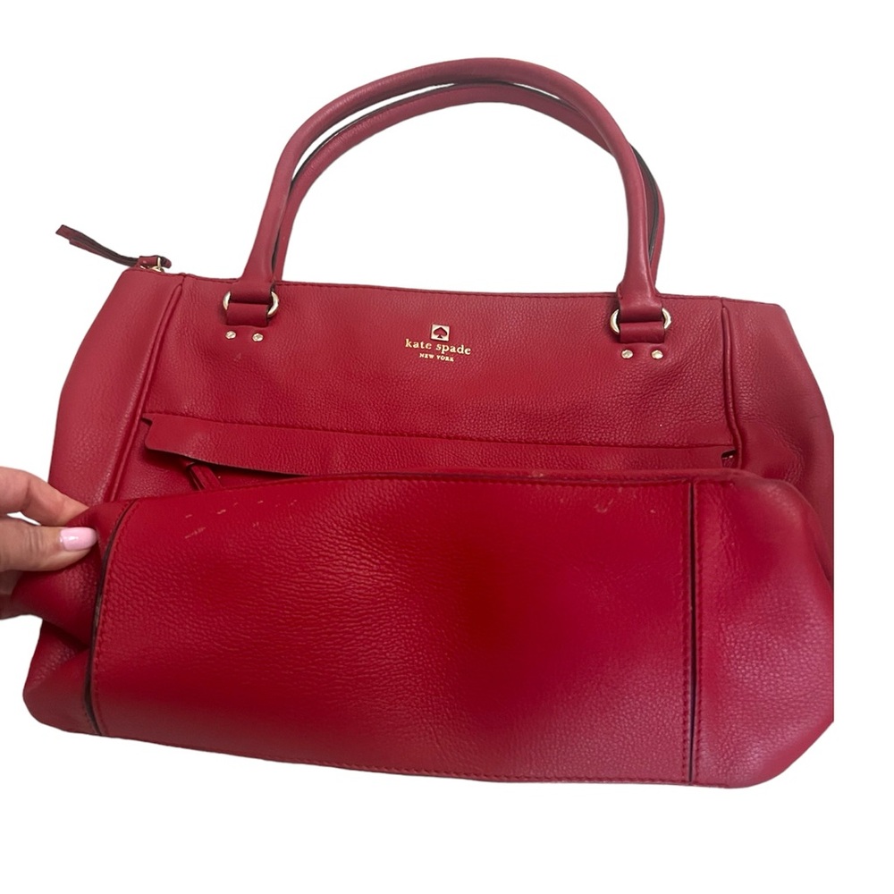 Beautiful red Kate Spade Purse Bag Pocket book Like New